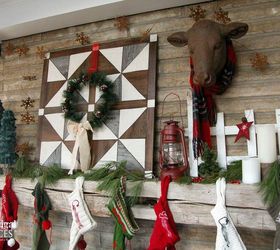 diy barn wood wall quilt vinyl flooring, diy, wall decor, woodworking projects