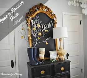 make a christmas branch tree for free, christmas decorations, seasonal holiday decor