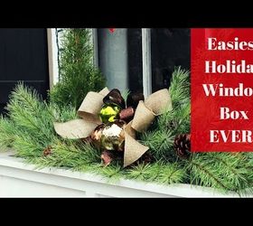 easiest christmas window box idea ever, christmas decorations, crafts, seasonal holiday decor