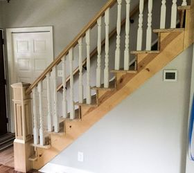 staircase makeover, diy, home improvement, painting, stairs