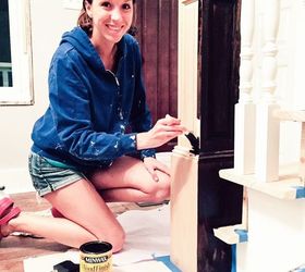 staircase makeover, diy, home improvement, painting, stairs