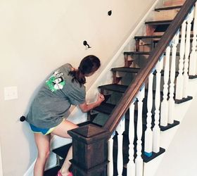 staircase makeover, diy, home improvement, painting, stairs