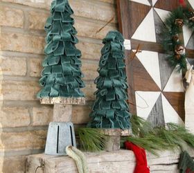 how to make velour christmas trees, christmas decorations, crafts, how to, seasonal holiday decor