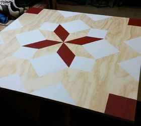 barn quilt beauty, outdoor living, wall decor, TAKING SHAPE