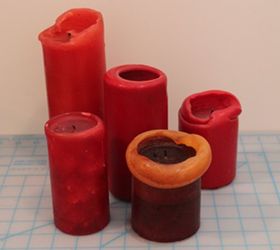 repurpose old candles into christmas ornaments, christmas decorations, repurposing upcycling, seasonal holiday decor