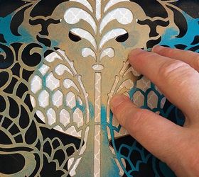 diy stenciled christmas tree ornaments, christmas decorations, crafts, seasonal holiday decor