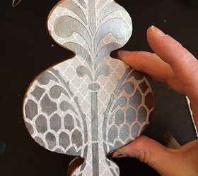 diy stenciled christmas tree ornaments, christmas decorations, crafts, seasonal holiday decor