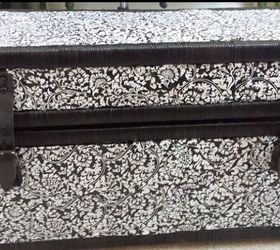 use contact paper and mod podge on wicker, decoupage, how to, painted furniture