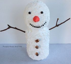 recycled juice bottle snowmen, crafts, how to, repurposing upcycling, seasonal holiday decor