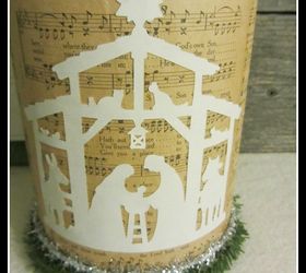 repurpose oatmeal container gift box christmas, christmas decorations, crafts, decoupage, repurposing upcycling, seasonal holiday decor