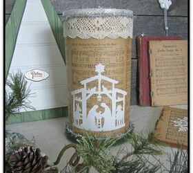 repurpose oatmeal container gift box christmas, christmas decorations, crafts, decoupage, repurposing upcycling, seasonal holiday decor