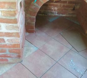 small brick kitchen for traditional croatian house, diy, home improvement, kitchen design