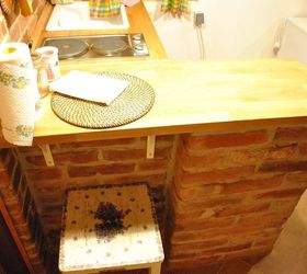 small brick kitchen for traditional croatian house, diy, home improvement, kitchen design