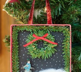 christmas ornaments diy shadowbox, christmas decorations, crafts, how to, seasonal holiday decor