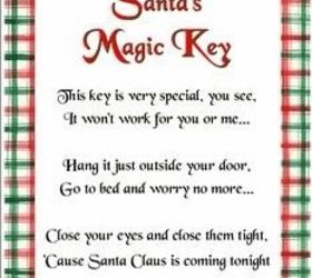 christmas key for santa when no chimmney, christmas decorations, seasonal holiday decor