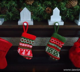 diy chrismas stocking holders, christmas decorations, crafts, seasonal holiday decor