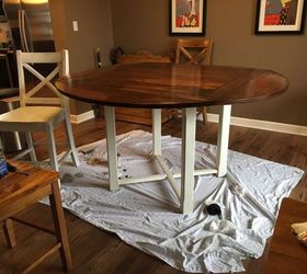 painted kitchen table makeover, painted furniture