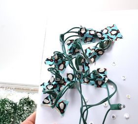 winter twinkle display tutorial, christmas decorations, crafts, repurposing upcycling