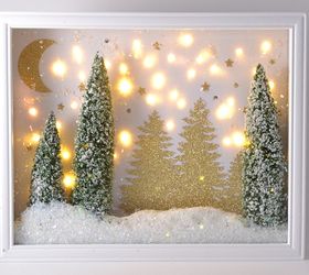 winter twinkle display tutorial, christmas decorations, crafts, repurposing upcycling