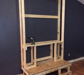 diy pallet wood fireplace, diy, fireplaces mantels, pallet, woodworking projects