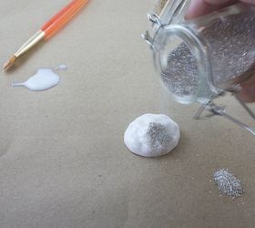 christmas trees craft vintage styled, christmas decorations, crafts, how to, seasonal holiday decor, Its glitter time