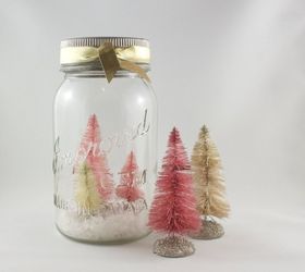 christmas trees craft vintage styled, christmas decorations, crafts, how to, seasonal holiday decor, Make a snow globe