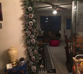 holidaydecor pine cone garland, christmas decorations, seasonal holiday decor, wall decor