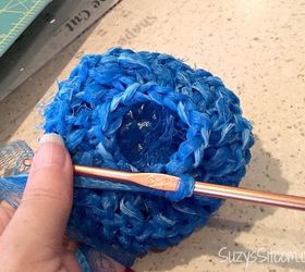 crocheted pot scrubby pattern