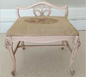 stool makeover painted furniture reuphoslter, painted furniture, reupholstoring