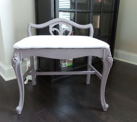 stool makeover painted furniture reuphoslter, painted furniture, reupholstoring