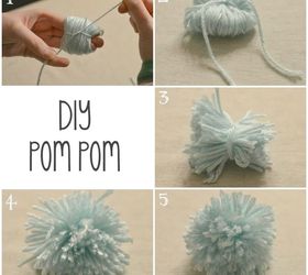 diy pom pom mobile tutorial, crafts, how to