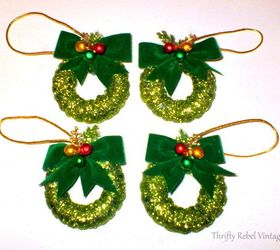 christmas curtain ring wreath ornaments, christmas decorations, crafts, how to, seasonal holiday decor, wreaths