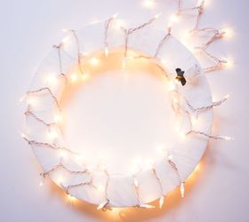 glowing snowflake wreath, christmas decorations, crafts, seasonal holiday decor, wreaths