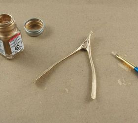 christmas ornaments crafts guilded wishbones, christmas decorations, crafts, seasonal holiday decor, Break out the gold metallic paint