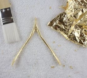 christmas ornaments crafts guilded wishbones, christmas decorations, crafts, seasonal holiday decor, BAM gold wishbone