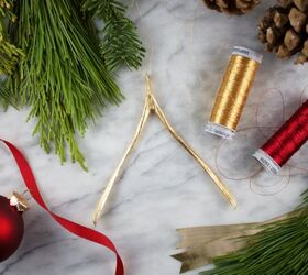 christmas ornaments crafts guilded wishbones, christmas decorations, crafts, seasonal holiday decor, Voila