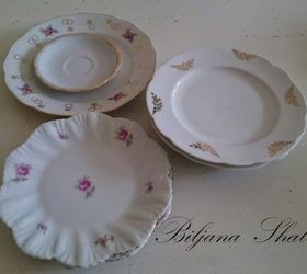 romantic china plate crafts, crafts, repurposing upcycling