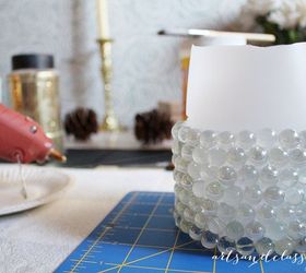 repurpose creamer bottle into glitter candle holder for holiday, christmas decorations, crafts, how to, repurposing upcycling, seasonal holiday decor