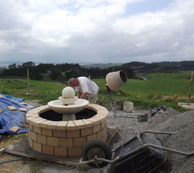 how to make pond fountain, concrete masonry, gardening, how to, outdoor living, ponds water features