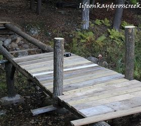 building an adirondack bridge, diy, landscape, outdoor living, woodworking projects