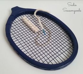 christmas decor repurpose vintage tennis rackets cross stitch, christmas decorations, crafts, repurposing upcycling, seasonal holiday decor