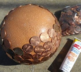 diy penny balls for your garden, crafts, gardening, how to, pest control