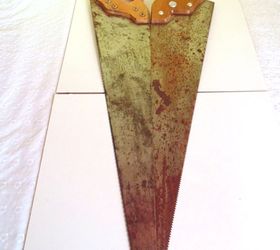 repurpose saw into christmas decor, christmas decorations, repurposing upcycling, seasonal holiday decor