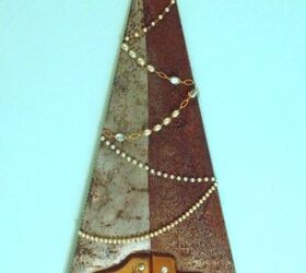 repurpose saw into christmas decor, christmas decorations, repurposing upcycling, seasonal holiday decor