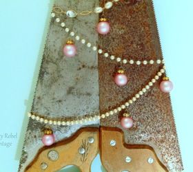 repurpose saw into christmas decor, christmas decorations, repurposing upcycling, seasonal holiday decor