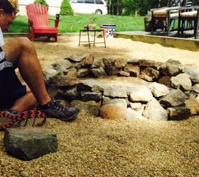 diy backyard fire pit, diy, how to, outdoor living