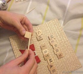 christmas scrabble art frame easy and fun project, christmas decorations, crafts, how to, repurposing upcycling, seasonal holiday decor