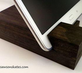 easy scrap wood diy tablet holder, crafts, diy, home decor, woodworking projects