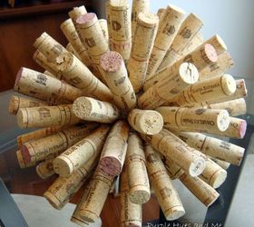 cork ball accent table decor, crafts, repurposing upcycling