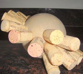 cork ball accent table decor, crafts, repurposing upcycling